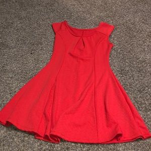 Orange A-line dress